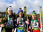 The winners of the IBU OECH Sprint in Raubichi