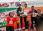 The ceremony to award the winners in the 2km race