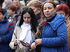 Митинг в память об узниках лагеря смерти "Озаричи" в Калинковичском районе