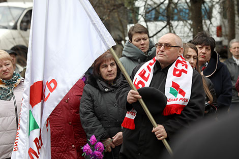 Мітынг у памяць аб вязнях лагера смерці 