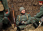 Reenactment show at Stalin Line near Minsk