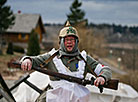 Reenactment show at Stalin Line near Minsk