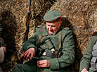 Reenactment show at Stalin Line near Minsk