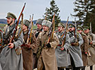 Reenactment show at Stalin Line near Minsk