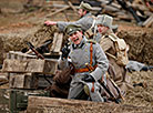 Reenactment show at Stalin Line near Minsk