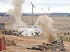 Reenactment show at Stalin Line near Minsk