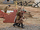 Reenactment show at Stalin Line near Minsk