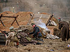 Reenactment show at Stalin Line near Minsk