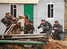 Reenactment show at Stalin Line near Minsk