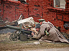 Reenactment show at Stalin Line near Minsk