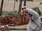 Reenactment show at Stalin Line near Minsk