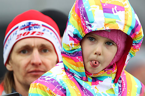 Fans at the IBU Open European Championships in Raubichi