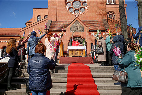 Belarusian Catholics celebrate Palm Sunday