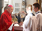 Palm Sunday in the Farny Cathedral in Grodno 