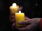 An Easter midnight mass in St. Javier Cathedral in Grodno