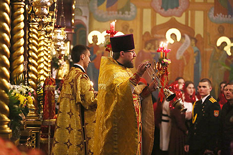 An Easter liturgy in Saint Nicholas’ Garrison Cathedral in Brest