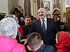 Aleksandr Lukashenko visits the Holy Annunciation Church in Malyye Lyady