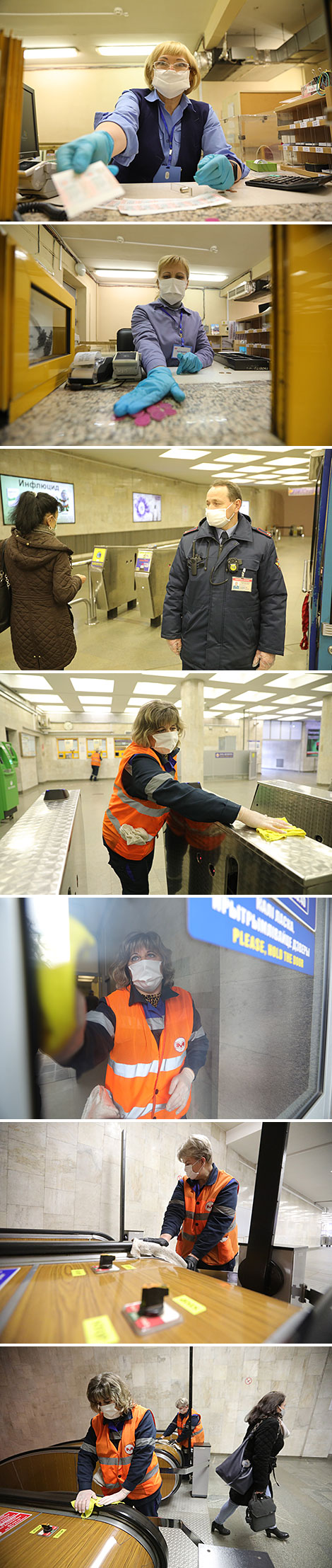 Minsk metro disinfection