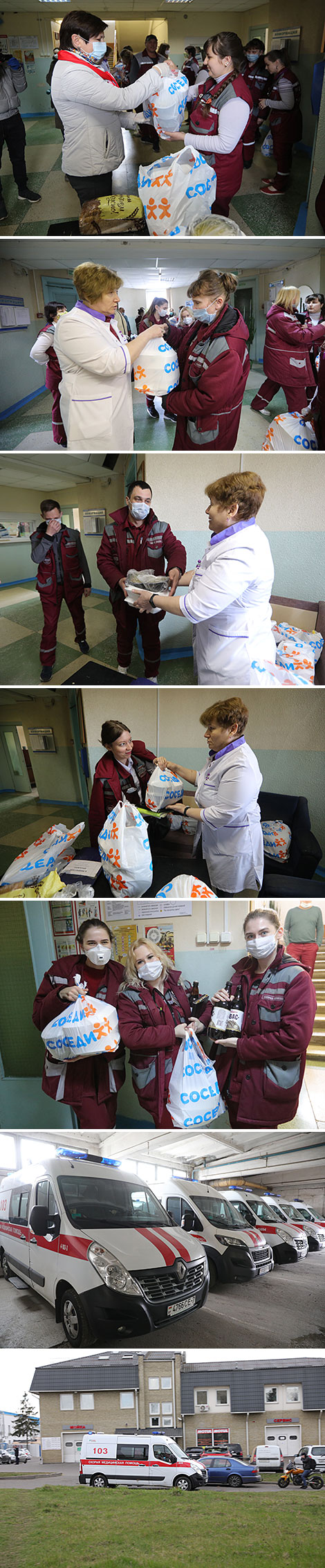 Hot lunches for doctors of emergency medical aid station No.4 in Minsk