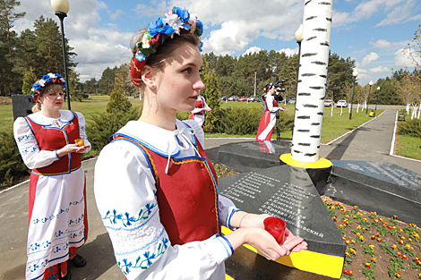 Сommemorative event in Kostyukovichi, Mogilev Oblast