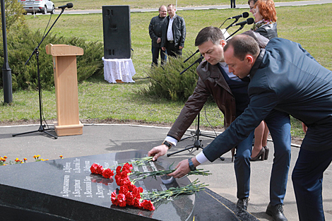 Сommemorative event in Kostyukovichi, Mogilev Oblast