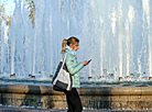 Opernyi Fountain near the Bolshoi Theater of Belarus