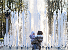 Opernyi Fountain near the Bolshoi Theater of Belarus