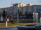 Light and music fountain at the Palace of Sports