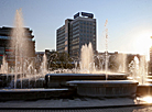 Light and music fountain at the Palace of Sports