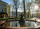 Boy with a Swan Fountain in Aleksandrovsky Park