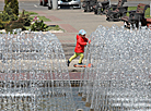 Dandelion Fountain in Victory Square in Gomel