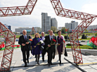 Flower-laying ceremony at the Minsk Hero City Monument