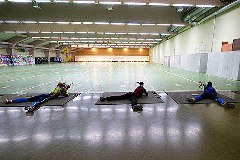 Belarusian biathletes at training camp in Raubichi 