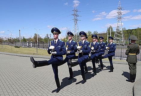 An honor guard unit during the ceremony