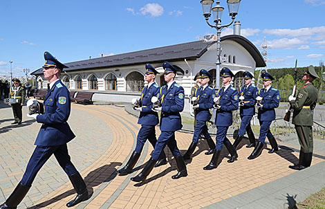 An honor guard unit during the ceremony