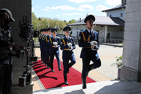 An honor guard unit during the ceremony