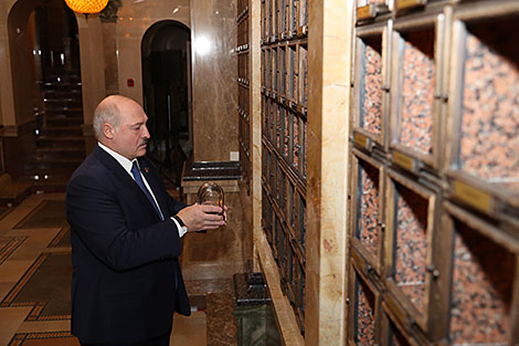 Aleksandr Lukashenko during the solemn ceremony