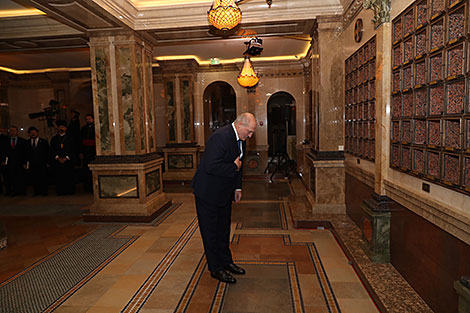 Aleksandr Lukashenko during the solemn ceremony