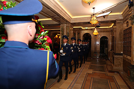 An honor guard unit during the ceremony