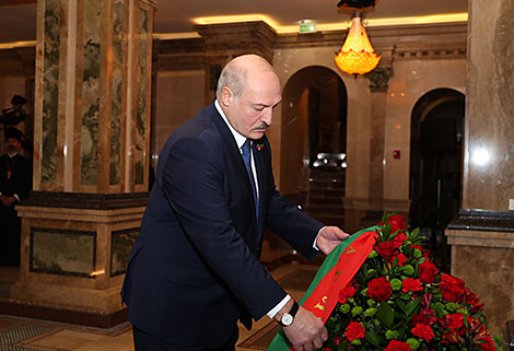 Aleksandr Lukashenko during the solemn ceremony