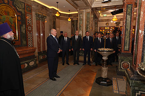 Aleksandr Lukashenko during the solemn ceremony