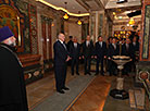 Аляксандр Лукашэнка ў час урачыстай цырымоніі