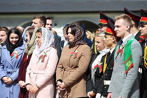 During the talk with the participants of the ceremony