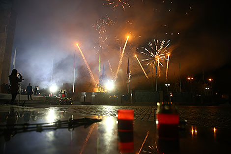 Victory Day fireworks in Mogilev 