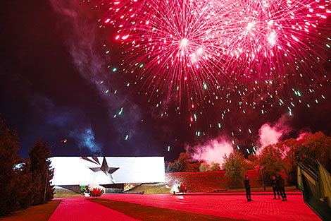 Victory Day fireworks near the Brest Fortress