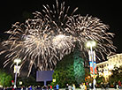 Fireworks in Victory Square in Minsk