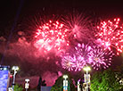 Fireworks in Victory Square in Minsk