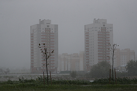 Снежная майская раніца ў Гродне