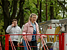 Amusement rides of the Gorky Park welcome first visitors