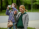 Amusement rides of the Gorky Park welcome first visitors